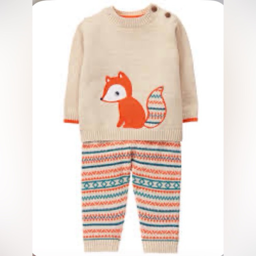 Gymboree Baby Cream Knit Sweater and pant set size  3-6 months NEW
